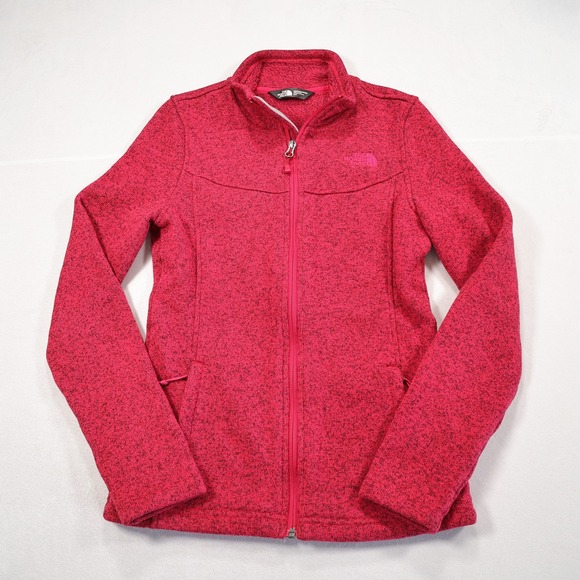 THE NORTH FACE Women's Size S Heather Pink Full Zip Maggie Sweater Fleece Jacket - Picture 3 of 7